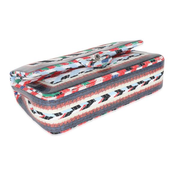 Chanel Multicolour Tweed Silicone Braid Medium Classic Flap - Picture 6 of 7